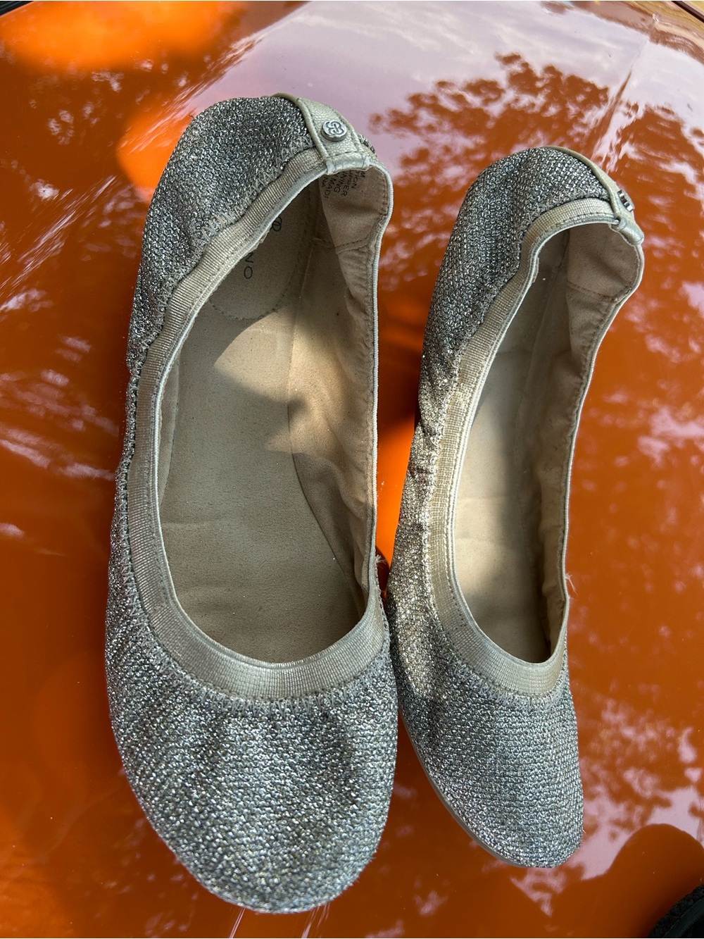Bandolino Gold  Glitter Ballet Flats